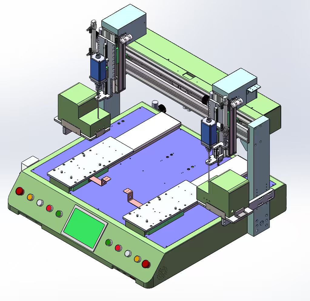 钣金左右六轴351自动锁螺丝机图纸