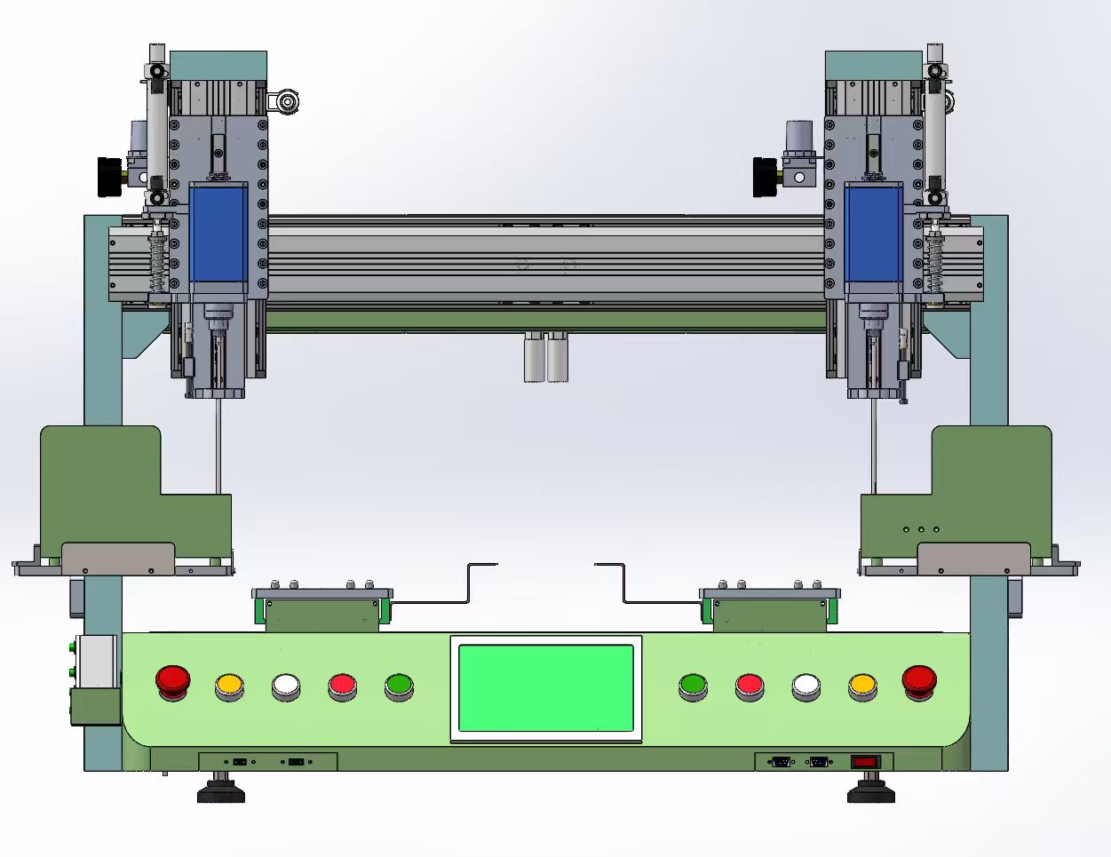 钣金左右六轴351自动锁螺丝机图纸